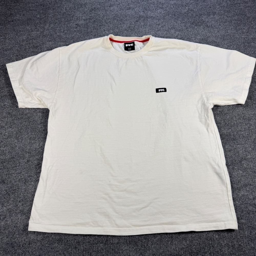 FTC Skateboard Logo Tee Cotton Off White Size M Streetwear Skater Minimalist